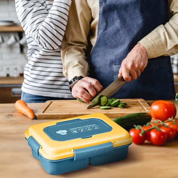 Lunchbox för barn, Bentobox för vuxna, Lunchlådor för vuxna/barn/småbarn, 1600 ml - 4 fack
