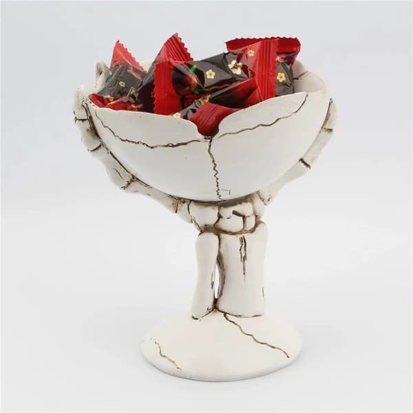 Halloween Skull Hand Skull Tray Storage Candy Bowl Sink Organizer
