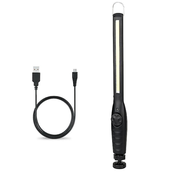 COB LED 410 Lumen Uppladdningsbar Slank Arbetslampa Ficklampa Med USB-Kabel