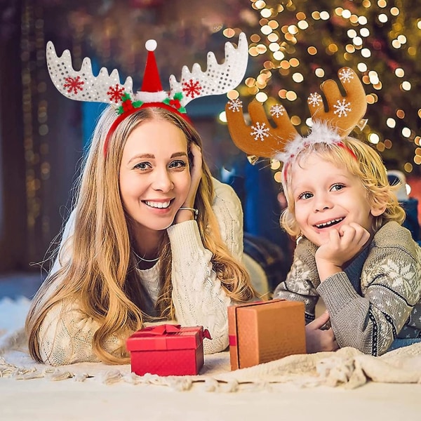 Juleelg pannebånd hjortebånd søtt hjortebånd pannebånd Brun klokke