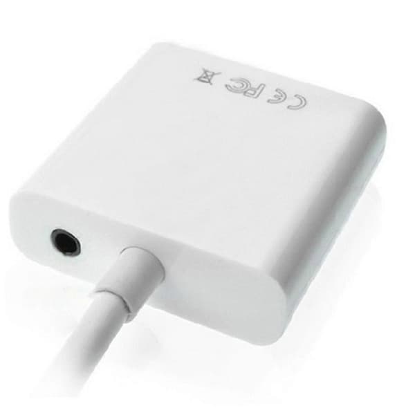 HDMI til VGA-konverter med lydport HDMI-adapter til bærbare computere, pc - sort
