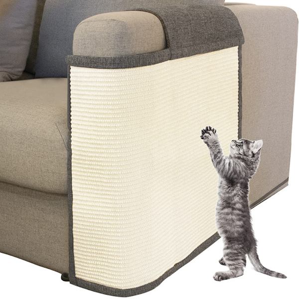 Kattklösmatta Soffa Skydd - Naturlig Sisal Möbelskydd Klösmatta för Katter - Klösmatta för Säng, Stol