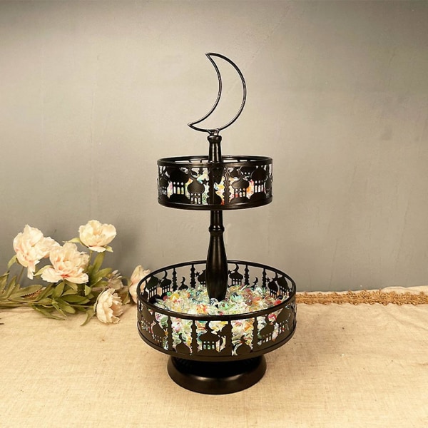 Bryllupskake Stativ Plast 2-trinns Cupcake Stativ Dessert Display Stativ PlateType B