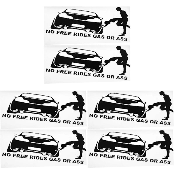 6 st Söta Bilstickers PVC Bilstickers Roliga Sticker Bildekor Bildekaler 6 st 19,5X7,5cm