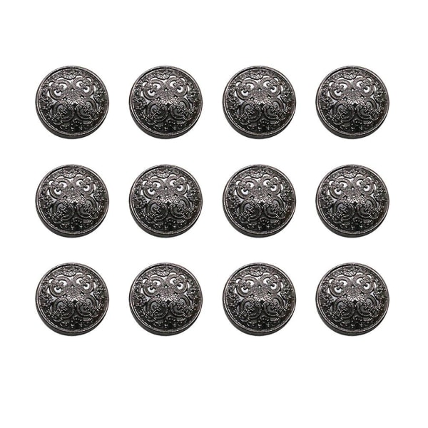 30 st 23 mm Elegant metallspänne, ihålig knapp Hantverksverktyg Nerknapp Gör-det-själv-sömnadsknappar för inredningsbruk (svart)Svart2,3X2,3cm Black 2.3X2.3cm