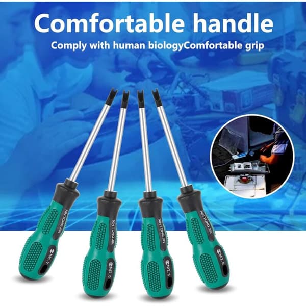 4-piece U-shaped screwdriver set, three-point screwdriver set, CRV U-shaped screwdriver, multi-functional precision screwdriver