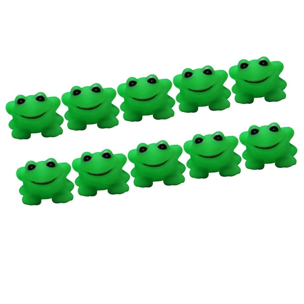 10 stk. Formede Badelegetøj Kvækkende Brusebad Legetøj Baby Badetilbehør Til Småbørn Nyfødt Green 5.5X4CM