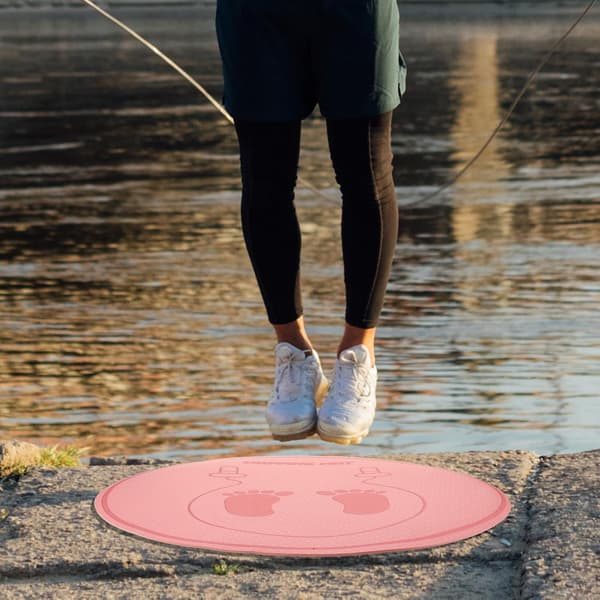 Silent Jump Rope Mat 58 cm Diameter 6 mm Thick Non-Slip Soundproof Exercise Pad