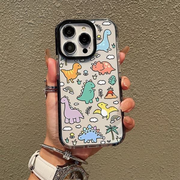Deksel for iPhone 13, Gjennomsiktig TPU-støtfangerdeksel med design