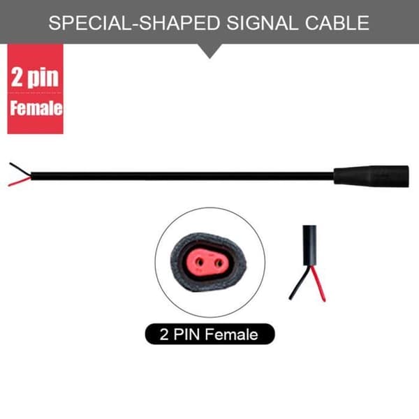 Extension Cable - BAFANG - 2-Pin - Waterproof Connector - Electric Bikes - Red