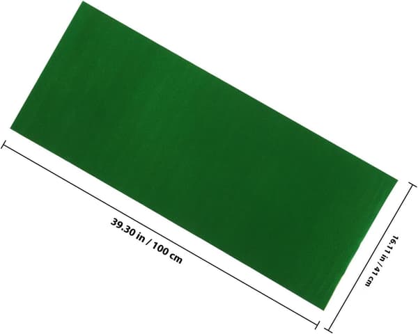 Kunstgressmatte for sandbordmodell, klippbar kunstgressdekorasjon 41x100cm med PVC-boks