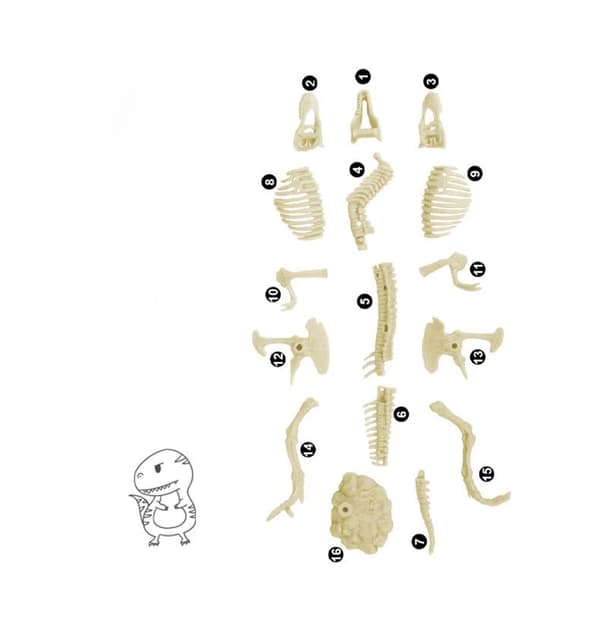 Hands Craft DIY 3D Trepuslespill Bundle Set, Pakke med 1 Dinosaur B