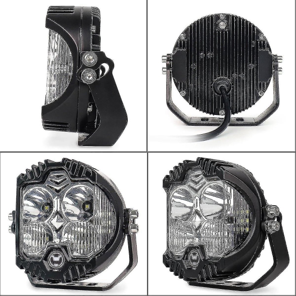 5 Tommer LED-Frontlys 40W 5000LM 4LEDer Kompatibel Med Motorsykkel 12V 24V