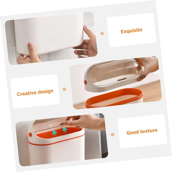 Wall-mounted Trash Can Small Kitchen Compost Bin Modern Lid Compact