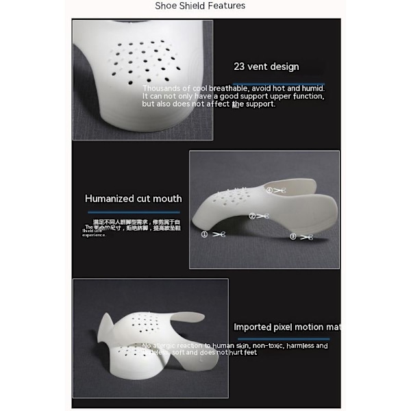 Jalkapallokengät ryppyjenestosuoja kengänvarpaiden ryppyjen estosuoja valkoinen (koot 35-39) kaksi paria white(Sizes 35-39)