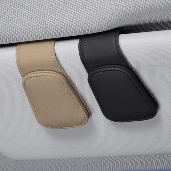 2-pack solbrilleholder for bilvisir, magnetiske skinnbriller Brillehengerklemme for bil, solbrilleholder og billettkortklemme for bilvisirtilbehør