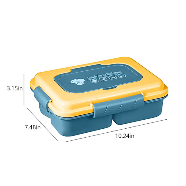 Lunchbox för barn, Bentobox för vuxna, Lunchlådor för vuxna/barn/småbarn, 1600 ml - 4 fack