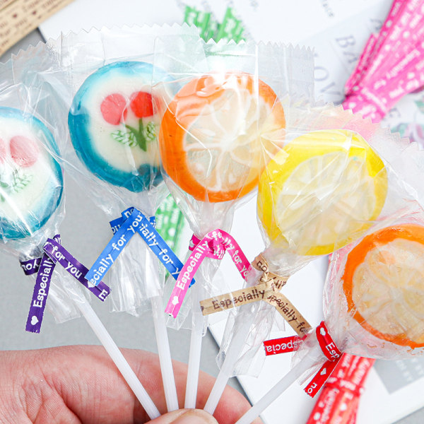 String Kraftpapper Paket Bageri Presentpåse Inslagning String Lollipop String Mun