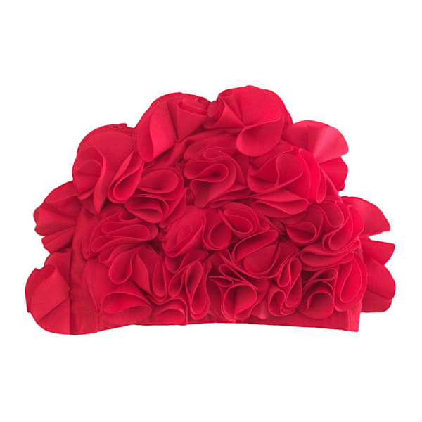 Floral Petal Dame Badehette Svømmehette Kvinner Retro Svømmehatt Langt/Kort Hår - Mote Flowal Elastisk Svømmehette Langt Hår Bading