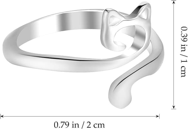 2 stk. hæklede ringe til fingergarnstyring og spændingsringe Sort og sølv katteører design passende