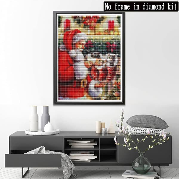 （23）2 stk DIY diamantmaleri julesett, 5D julebroderi