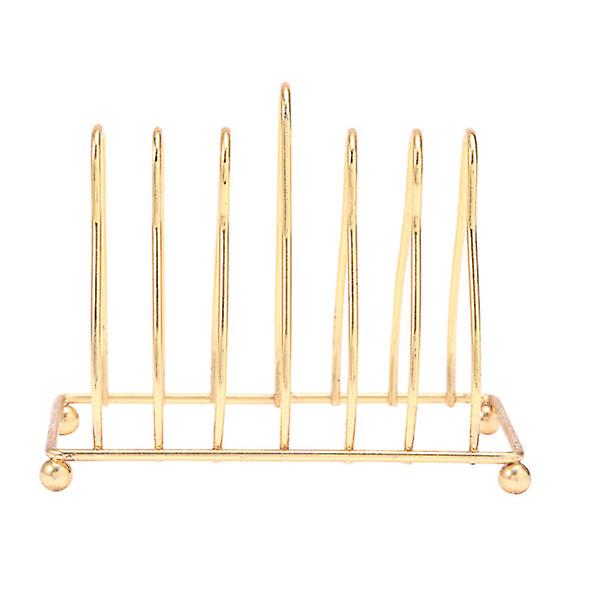 Kjøkken skap hylle arrangør tallerken stativ tørker pott lokk holder plate stativ tallerken tørker metall Boo Golden 13X7X11CM