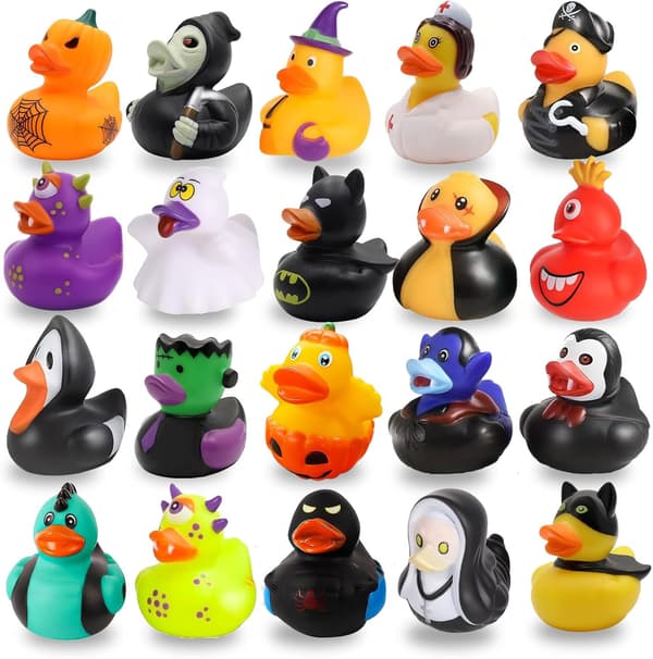 Festfavoritter, 24 gummiender, assorterte badeleker for barn, dekorasjon
