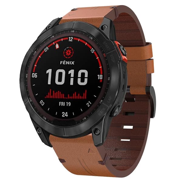 Nahkaranneke Garmin Fenix 7X Solar -kelloon