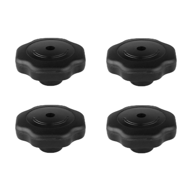 4 stk Svarte Gryte- og Trykkokerlokk-knapper Eksplosjonssikre Knopper Trykkokerlokk Deksel Grytelokk Håndtak Erstatning Black7.5X7.5X3.5CM