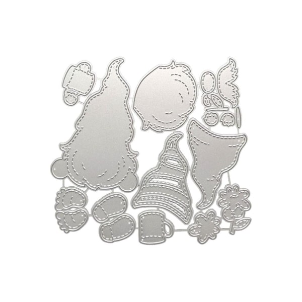 Christmas Gnome Metal Cutting Die Scrapbook Template Die Cut Card Embossing