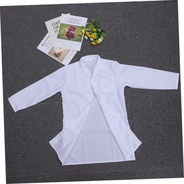 Barnas laboratoriefrakk hvit bomullslege cosplay-uniform for gutter og jenter komfortabel og enkel