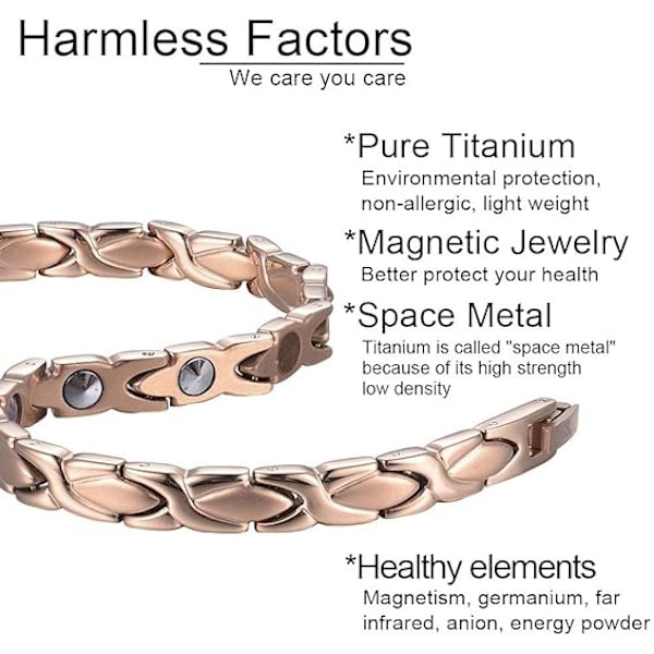 Rena Koppararmband för Kvinnor Artrit & Ledvärk, Koppar Magnetarmband för Kvinnor med Effektiva Läkande Magneter