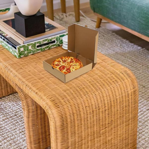 10 Pcs Kraft Paper Pizza Boxes 6-inch Takeaway Containers Pizza Boxes