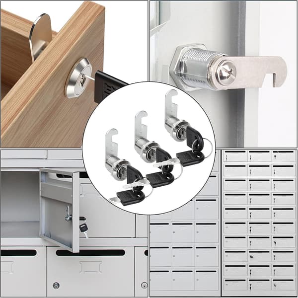 10 styk Postkasselås, 30 mm Postkassecylinder, Møbellås til Postkasser, Skabsdøre, Garderober