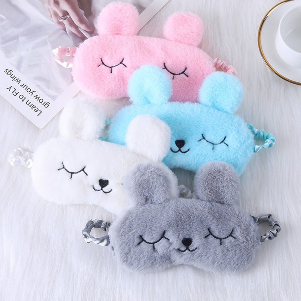 4PCS Cute Sleep Blindfold Adults plush eye mask for girls