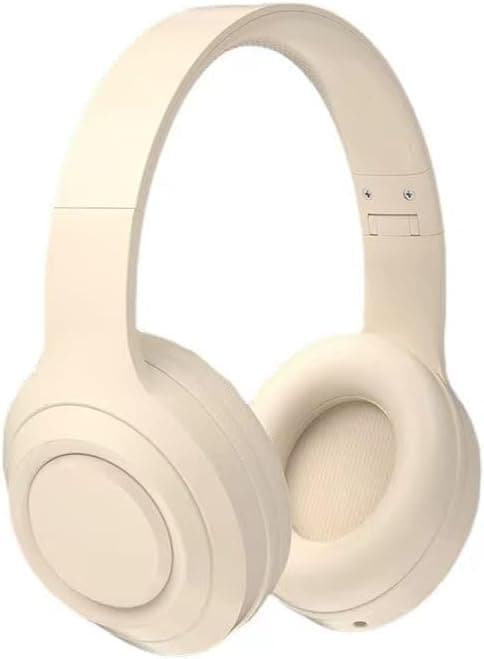Over-Ear Sammenleggbart Justerbart Headset, Bærbar Lang Batteritid Trådløst Kort, Dobbel Stereo Støyreduserende Headset - Yunyan Hvit