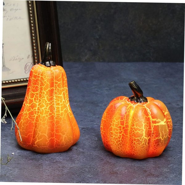 3 st Halloween Jack-o-Lantern Halloween Pumpkin Light Pumpa lampa LED Lantern Out Door Decor Höstdekor Glaspumpa
