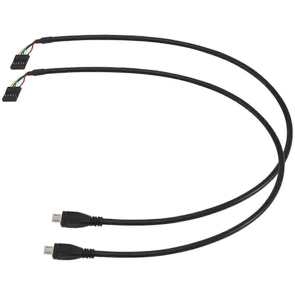 (2-pak) 50CM 5-bens bundkort hun-header til Micro-USB han-adapter Dupont forlængerkabel (5-bens/