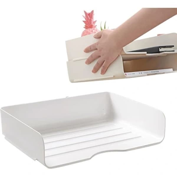 Non-slip Desktop Paper Tray - Stackable A4 Paper Storage Rack | Portable Large Capacity Paper Organizer