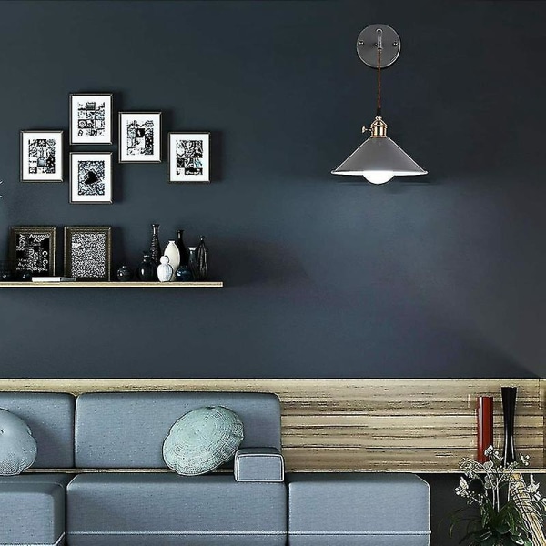 Moderna grå vägglampor Heminredning Vägglampa vid sänglampa med strömbrytare
