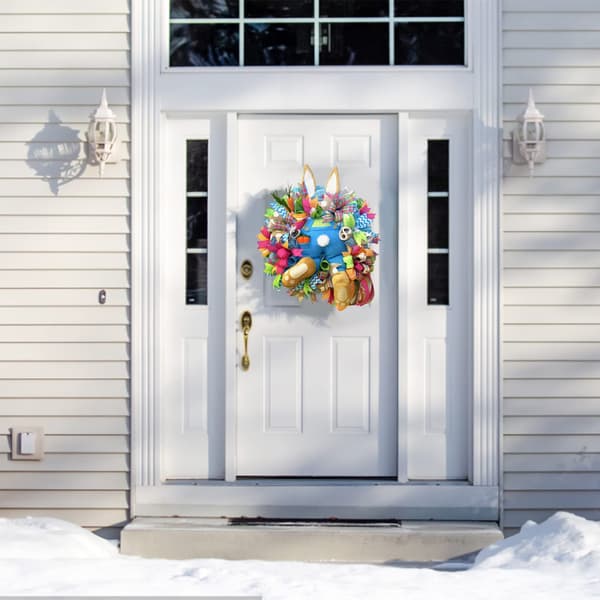 Easter Wreath Front Door, Easter Wreath, Bunny Easter Wreath, Cute Bunny Butt Door Wreath, Artificial Easter Wreath Decorations