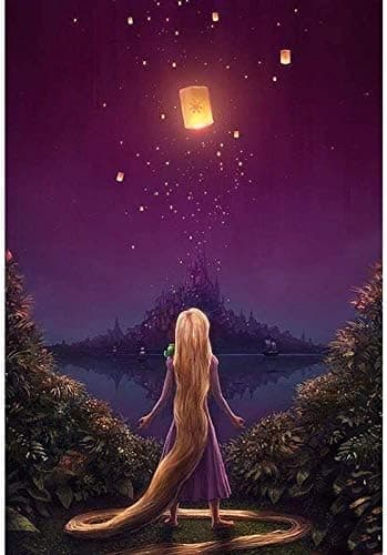 DIY Diamantmaleri Sæt, 12x16 tommer, Rapunzel