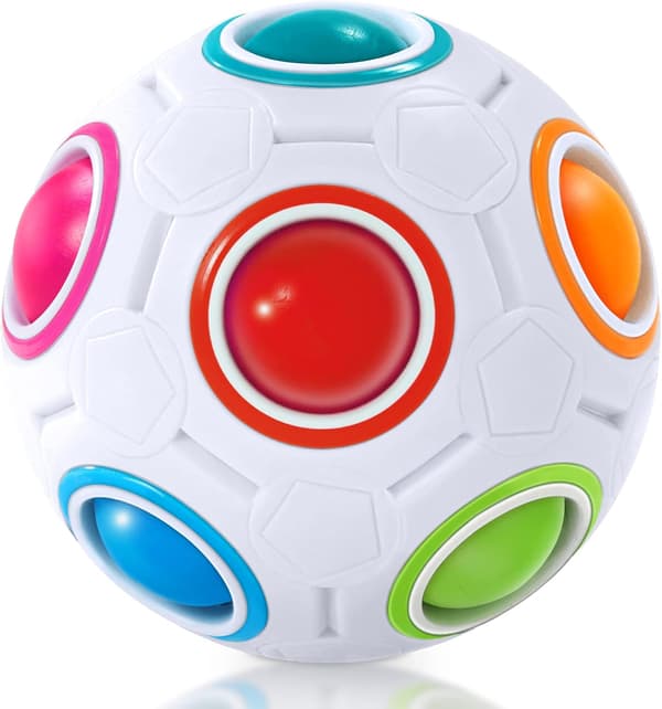 Magisk Regnbågspusselboll - Offvit, Hastighetskubsboll Rolig Stressleksak