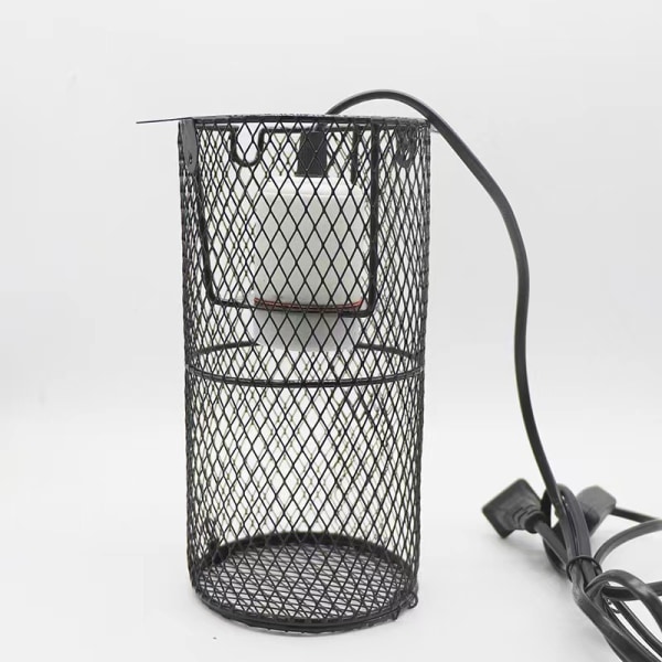 Värmelampa Skydd för Reptiler Keramisk Värmeemitter Solplatsvärmare Lampa Reptilströmbrytare & Anti-Bita Hängande Kroksdesign Utan Glödlampa 200w