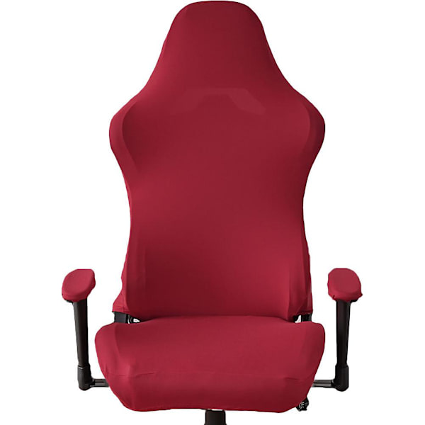 1 Set Gamingstolöverdrag Stretch Datorspelstolöverdrag Armstödsöverdrag Röd 88X63X52CM