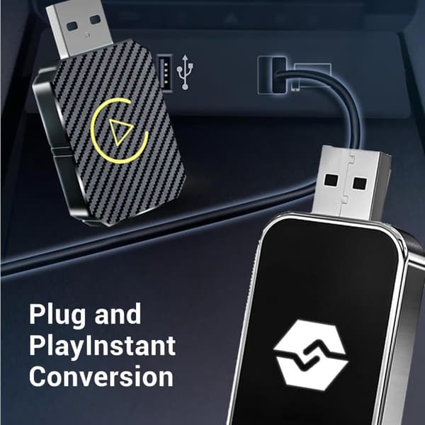 Wireless CarPlay Adapter 2025, for CarPlay & Android Auto, Plug-and-Play, USB-C