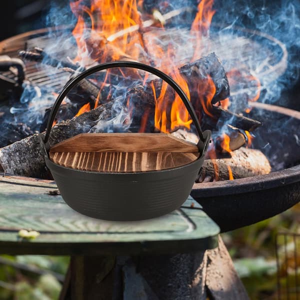 Støbejernsgryde til camping, traditionelt japansk design, kogegrej