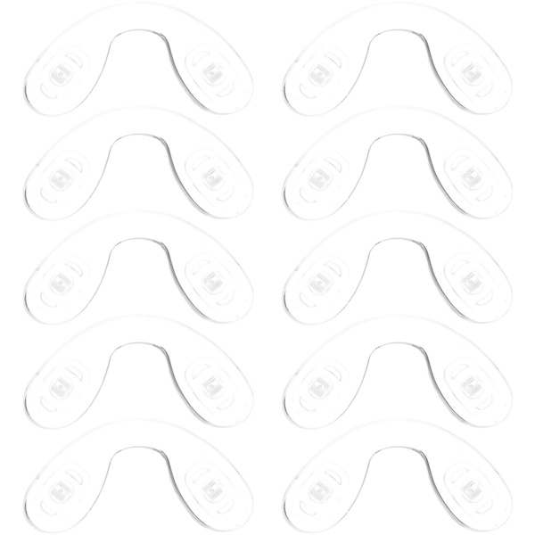 10 kpl Silikoninen Nenätyynyt Lasit Silikoninen Joustava Nenätyynyt Vaihto Nenätyynyt Lasit Osia Läpinäkyvä 3.1x1.7cm