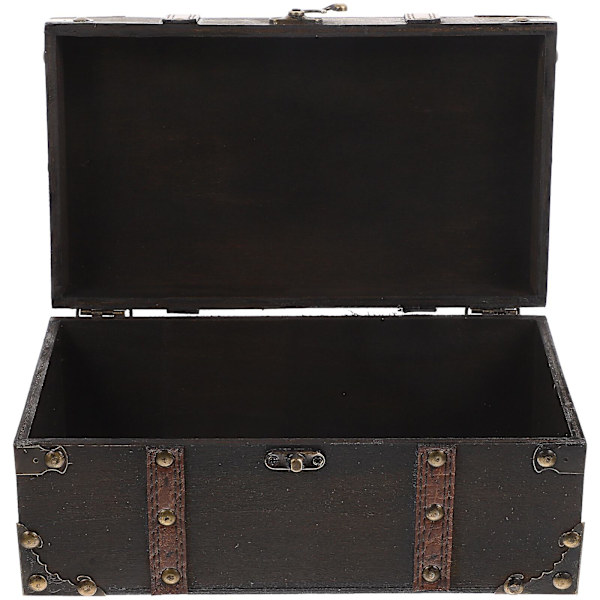 Træskrin Makeup-æske Organizer Ørering Opbevaringsæske Dekorativ Æske Smykkeopbevaringsæske Mindesæske Håndlavet Æske 26x15x11.3cm