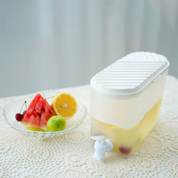 3,8L Stor Kapacitet Plastik Drikkedispenser, Drikkedispenser Med Hane Is Limonade Juice Beholder